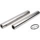 Tail pipe set 265 mm Stainless Steel polished