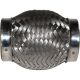 Flex pipe 45.4x90 mm with braided inner liner Stainless steel AISI 304